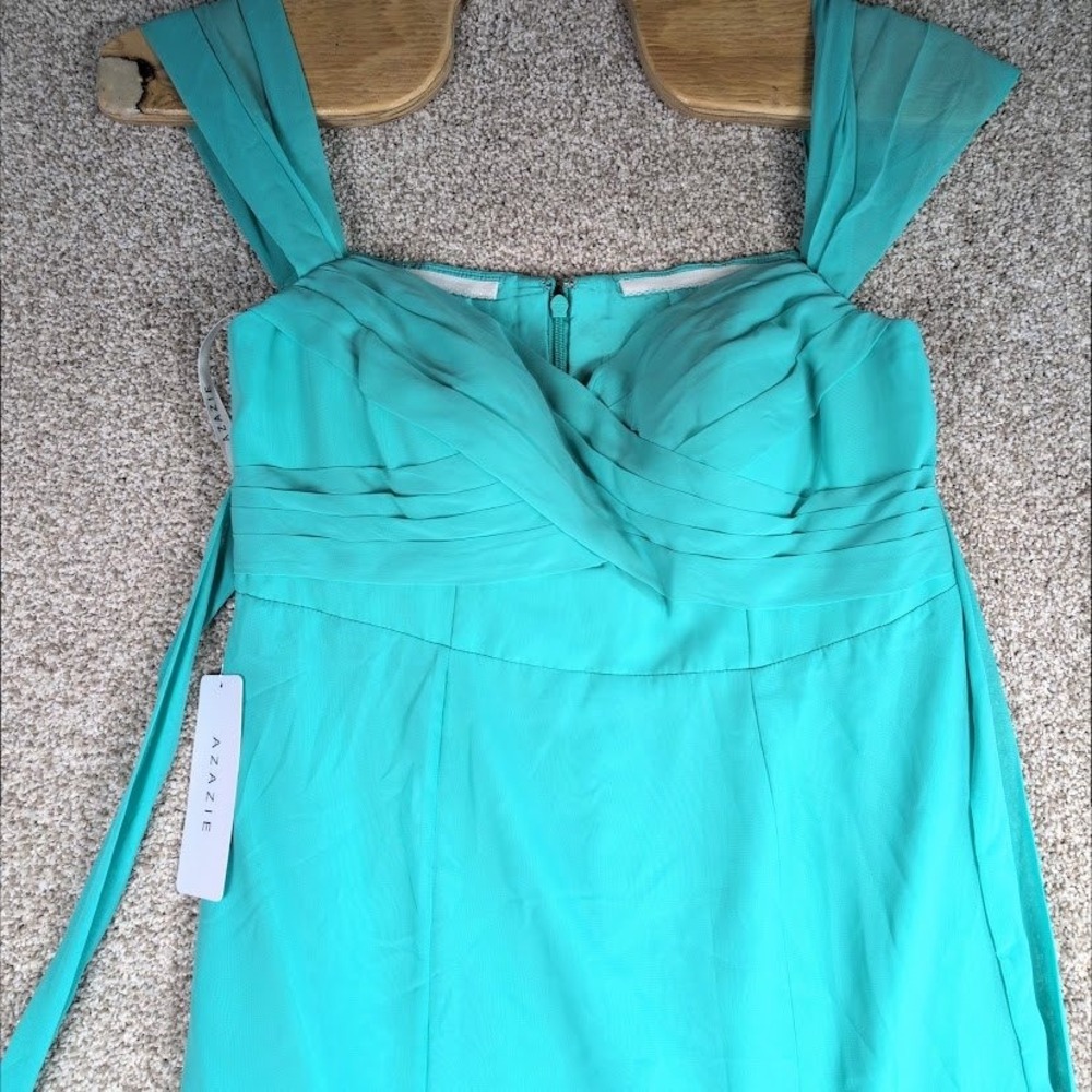 Azazie Joretta A16‎ Spa Bridesmaid Dress Formal Gown Side Slit New with Tags